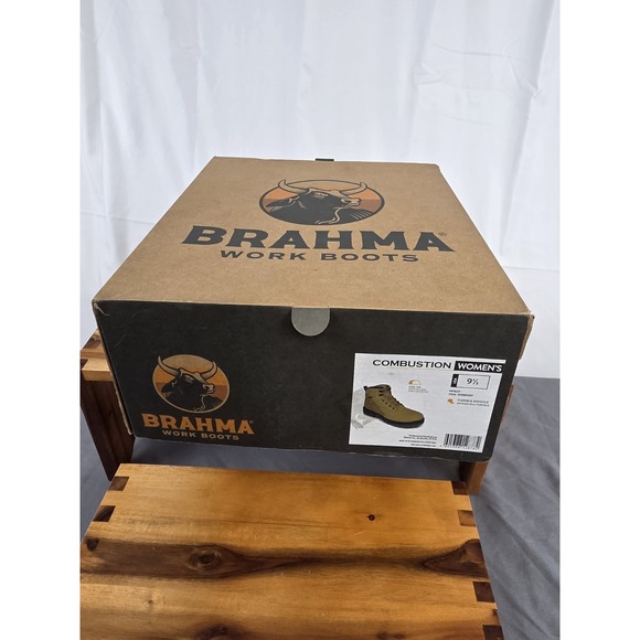 BRAHMA Women's Wheat Combustion 6" Steel Toe Work Boots **RIGHT 9 LEFT 9.5** - Picture 5 of 11